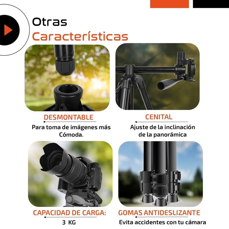 Tripode Camara Cenital Tr3pod Aluminio Profesional Plegable-5