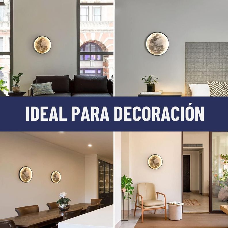 Lampara de Pared Luna Led Maxwell Decorativa Muro Dormitorio-4