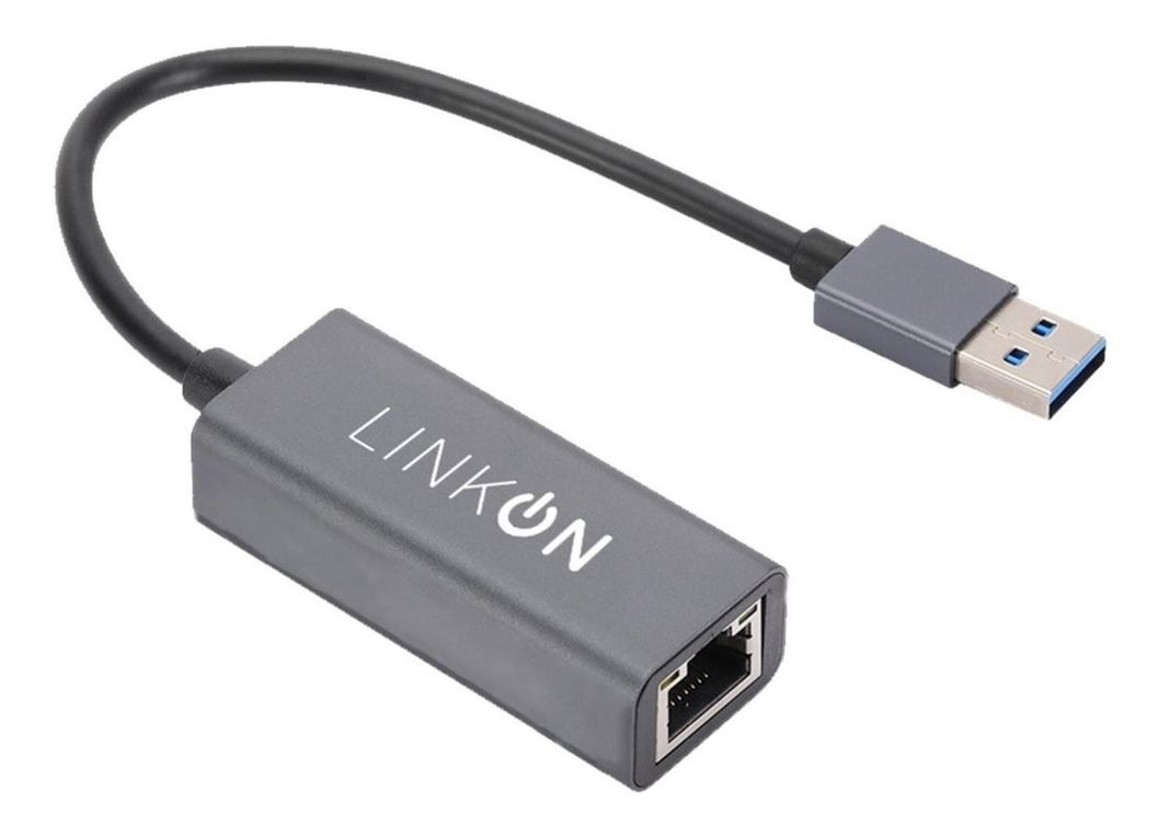 Adaptador Usb 3 a Rj45 Linkon Lan Ethernet 10/100/1000 Mbps-0