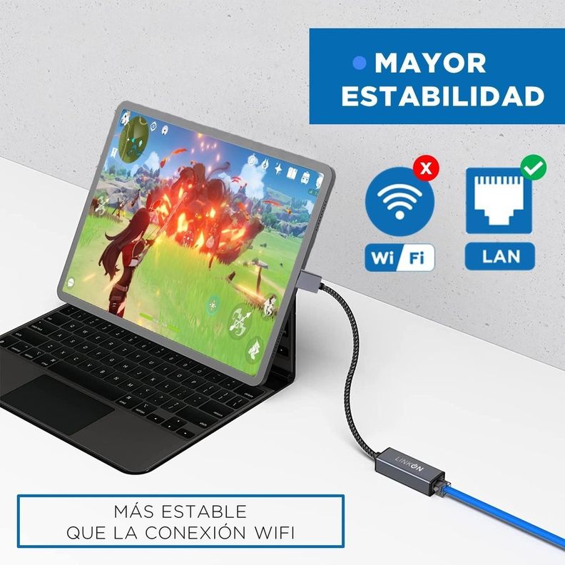Adaptador Usb 3 a Rj45 Linkon Lan Ethernet 10/100/1000 Mbps-4