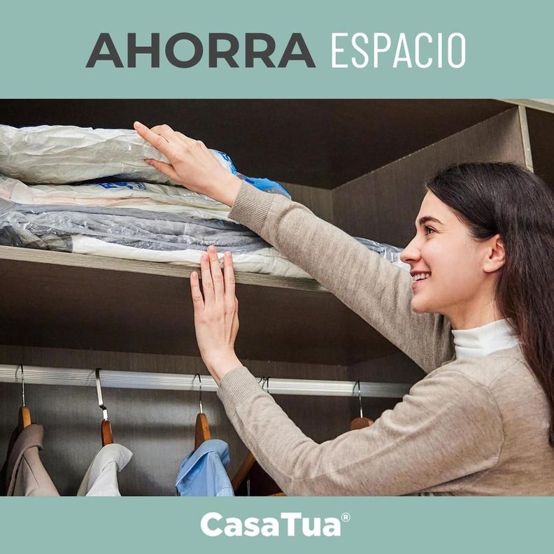 Bolsas Al Vacio Casatua Compresion Ropa Set 12 70x100 +Bomba-4