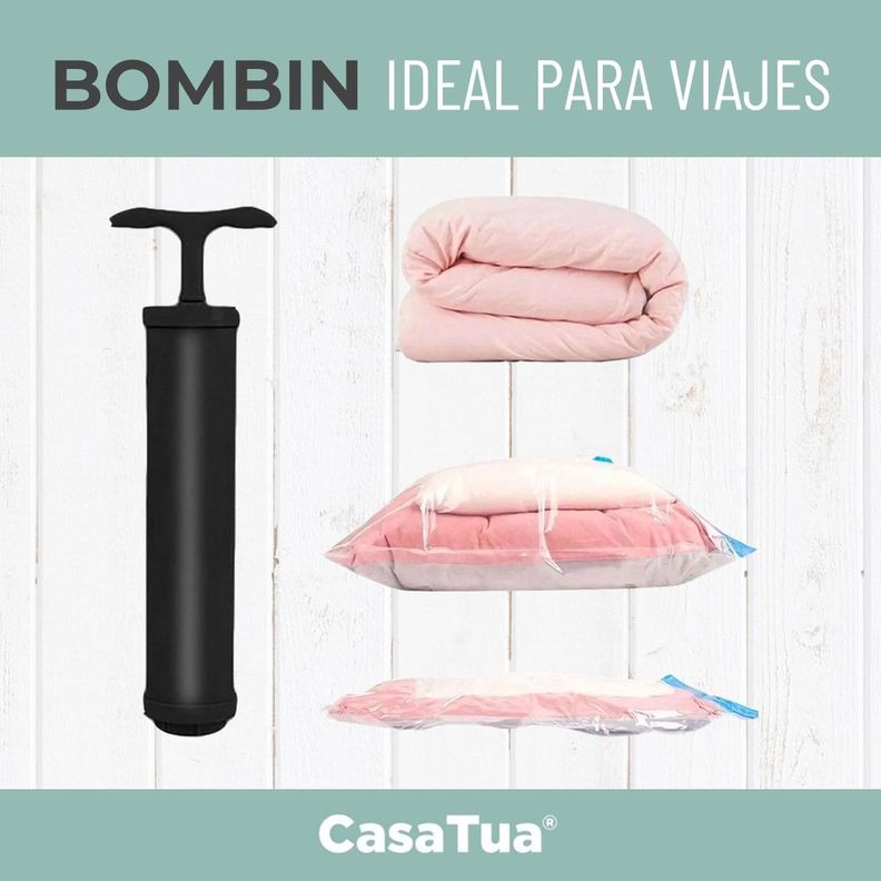 Bolsas Al Vacio Casatua Compresion Ropa Set 12 70x100 +Bomba-5