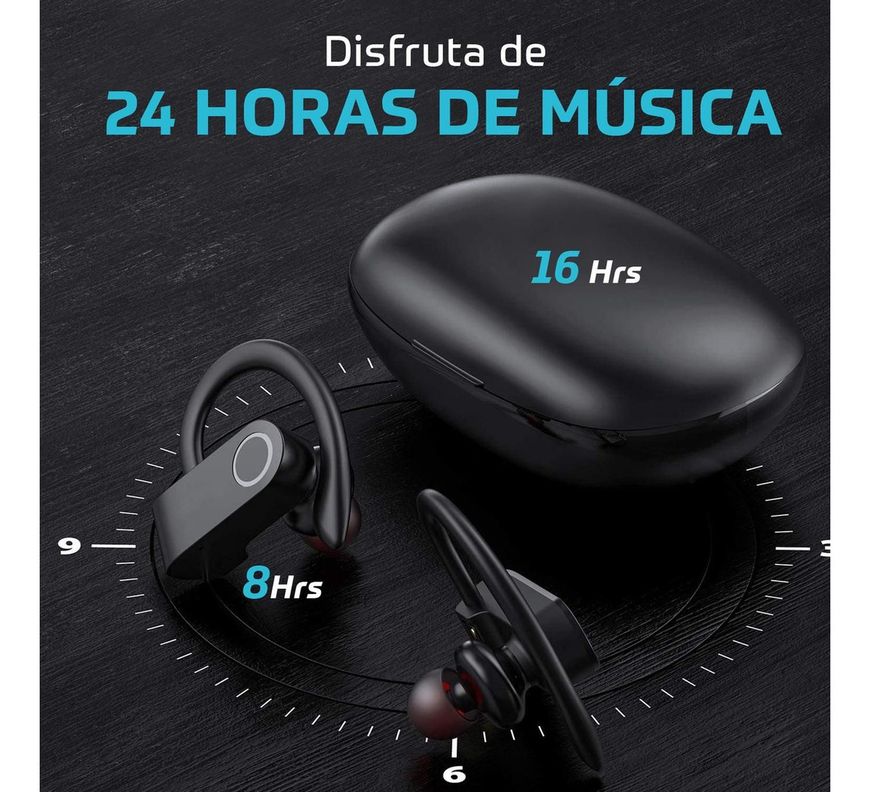 Audifonos Deportivos Inalambricos Bluetooth Estuche Recarga-3