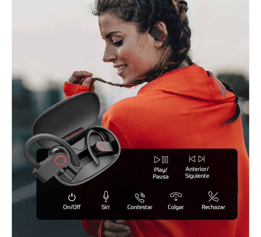 Audifonos Deportivos Inalambricos Bluetooth Estuche Recarga-4