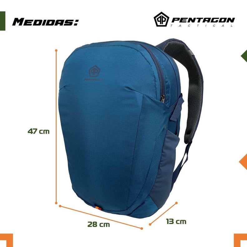 Mochila Trekking Outdoor Camping Pentagon 25 lt Impermeable-6