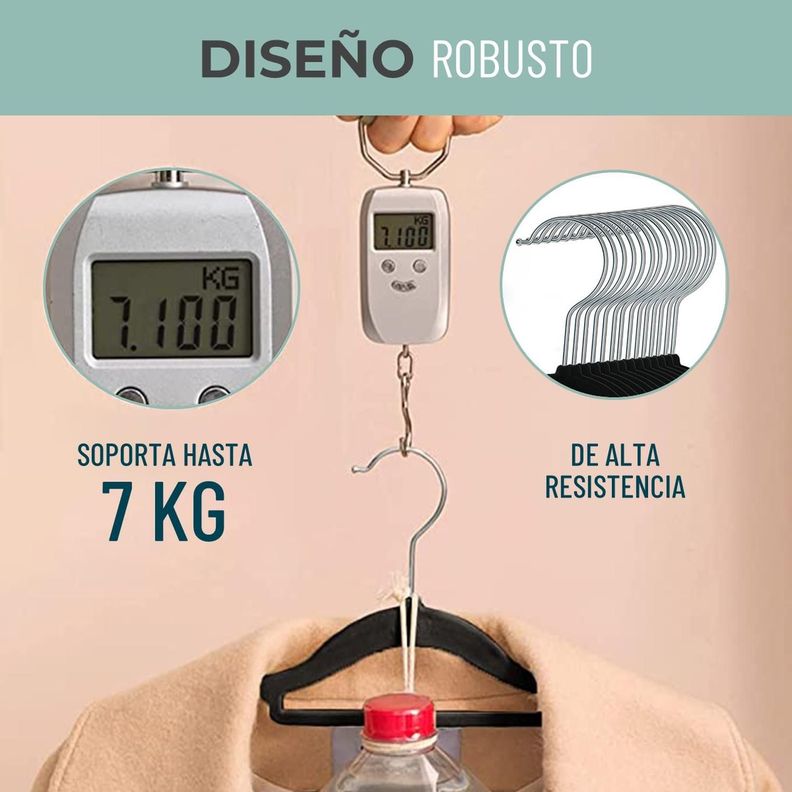 Colgadores De Ropa Casatua Set 20 Terciopelo Antideslizante-7