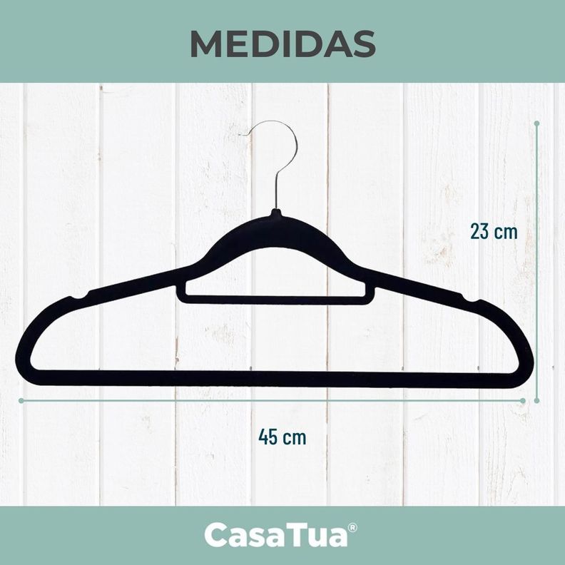 Colgadores De Ropa Casatua Set 20 Terciopelo Antideslizante-8