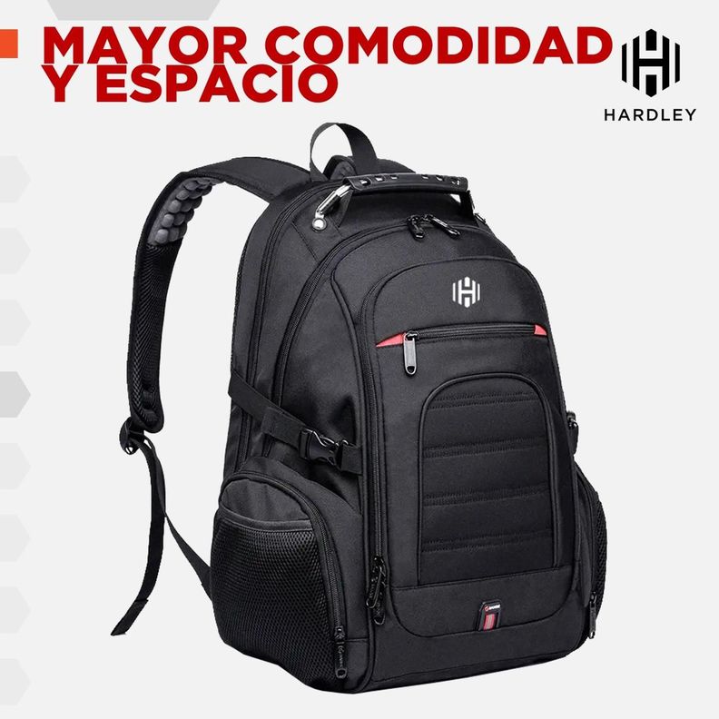 Mochila Notebook Hardley Balistica Impermeable 38L + USB-1