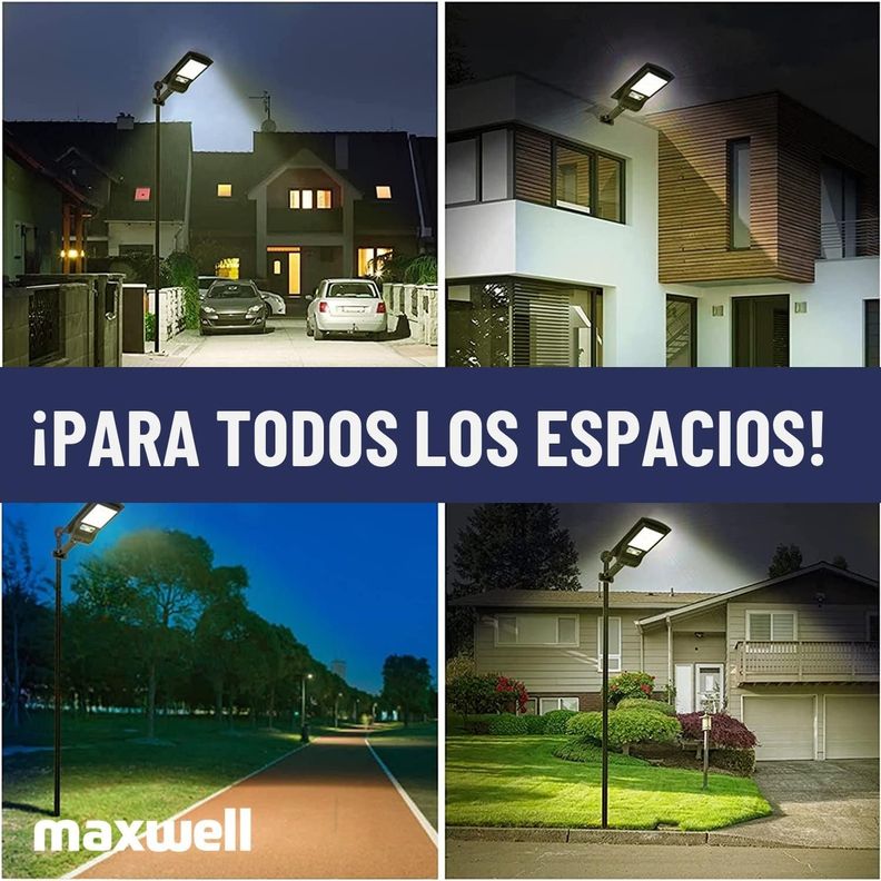 Foco Solar Maxwell Led Exterior Sensor Mov Set 2 Luz Cálida-6