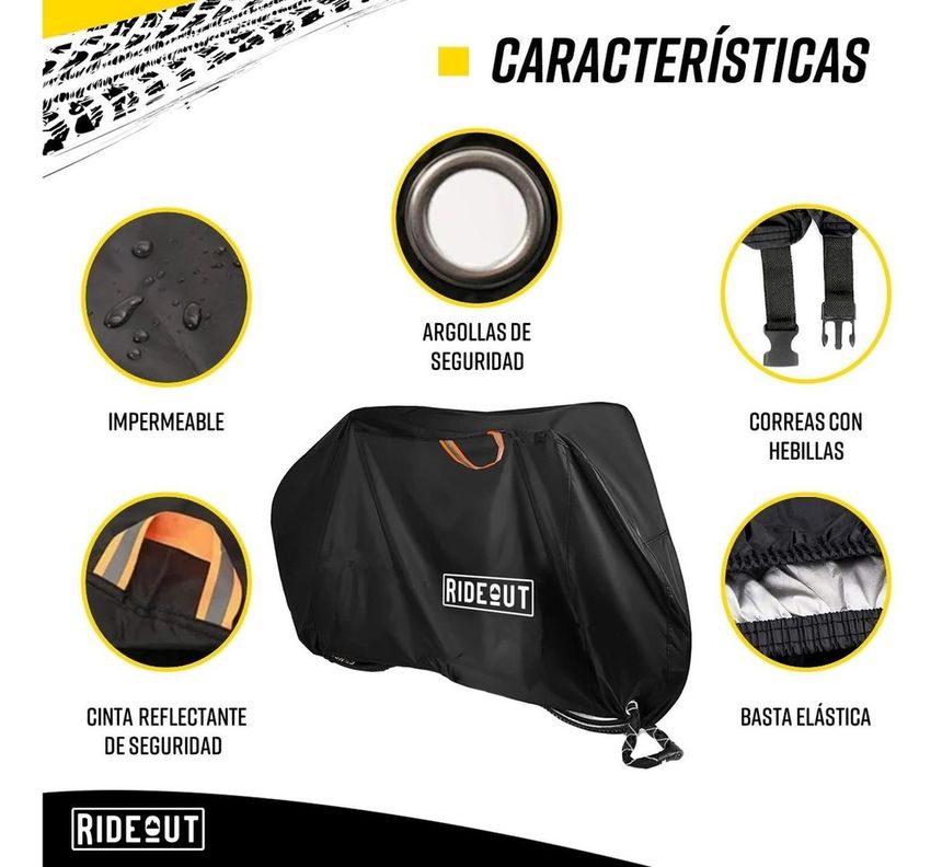Funda Cubre Bicicleta Moto Carpa 100% Impermeable 110X200cm-1