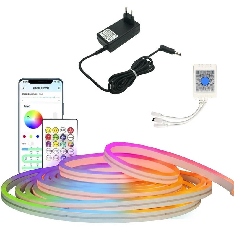 Tira Luz Led Neon 5 Mts Maxwell RGB Configurable Bluetooth-0