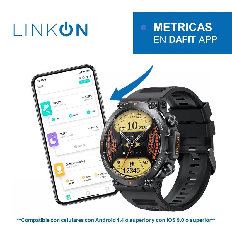 Smartwatch Reloj Inteligente Deportivo Linkon PRO Llamadas-8