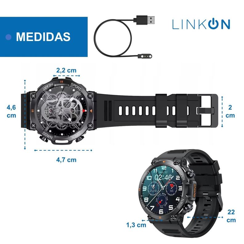 Smartwatch Reloj Inteligente Deportivo Linkon PRO Llamadas-9