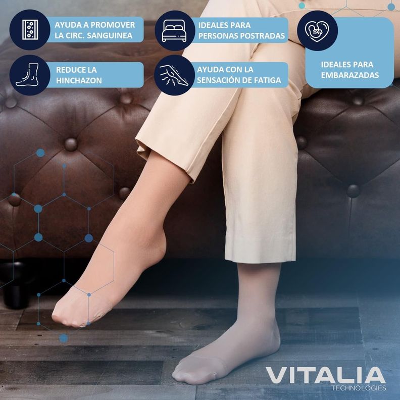 Medias Calcetines de Compresion Unisex Pack 2 Pares Vitalia-1