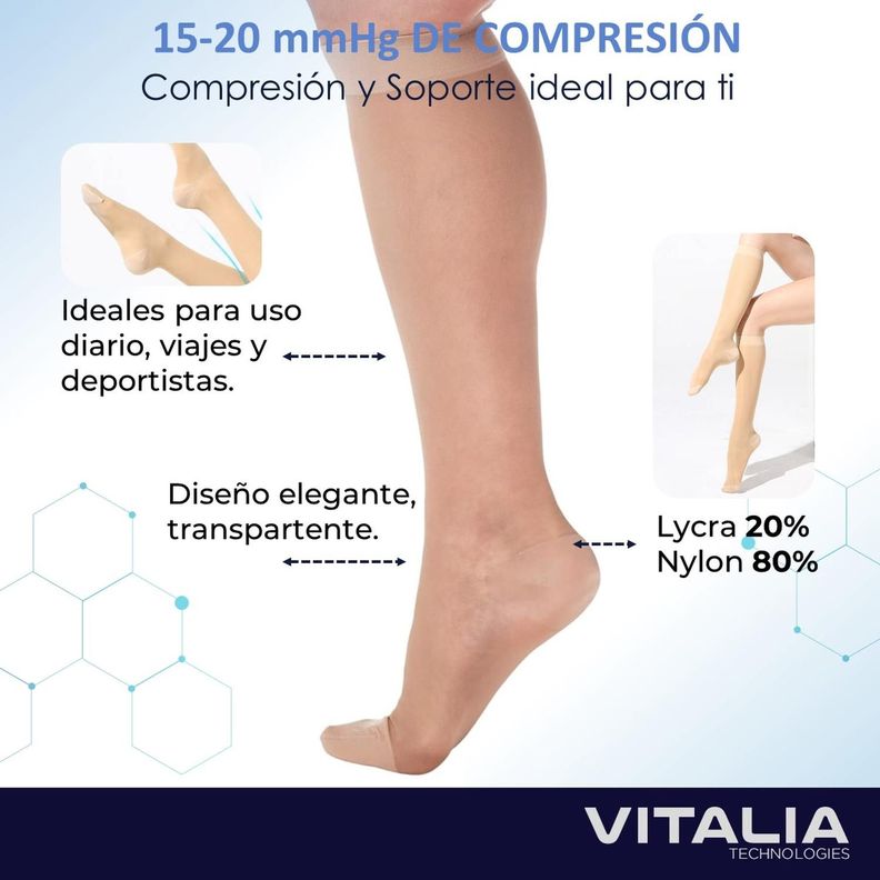 Medias Calcetines de Compresion Unisex Pack 2 Pares Vitalia-2