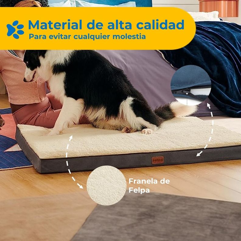 Cama Para Perro Gato Mascota Petpal Mediana Frio y Calor-5