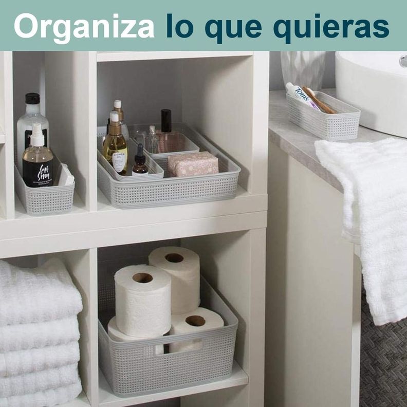 Canastos Organizadores Set de 10 unids Cocina Baño Multiuso-5