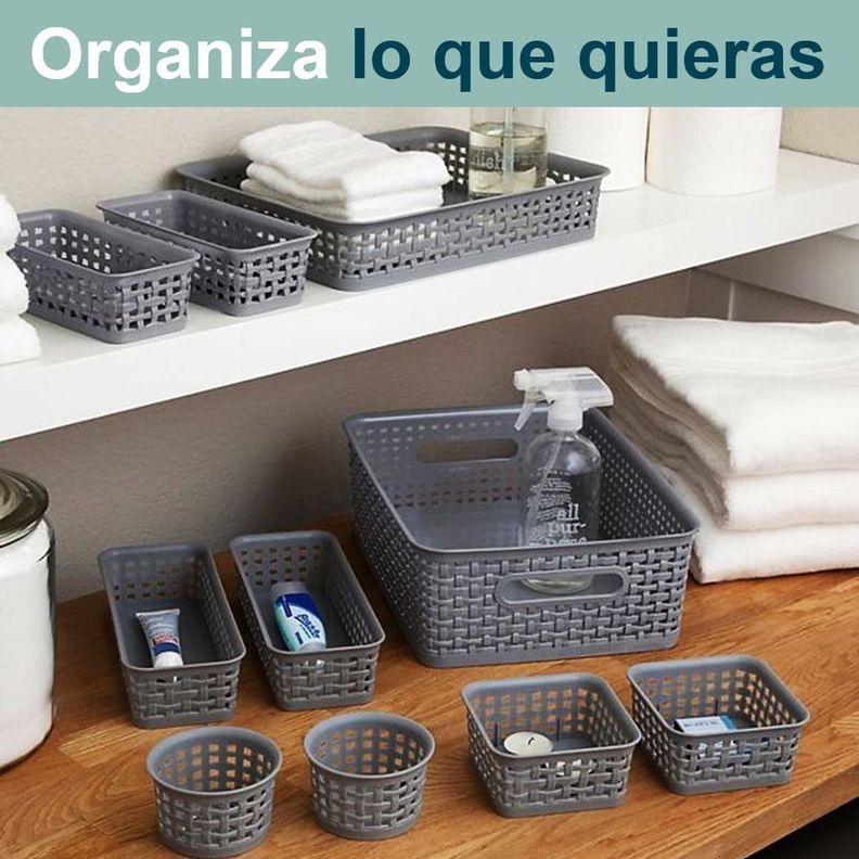 Canastos Organizadores Set de 10 unids Cocina Baño Multiuso-6