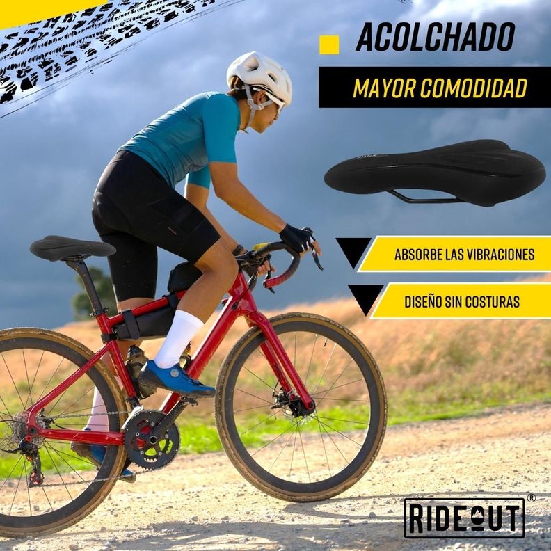 Asiento Sillin Bicicleta Antiprostático Con Gel Flyrock Mtb-1