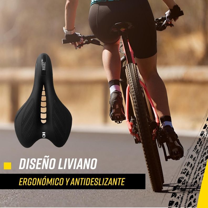 Asiento Sillin Bicicleta Antiprostático Con Gel Flyrock Mtb-2