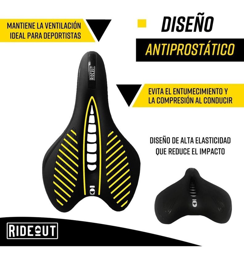 Asiento Sillin Bicicleta Antiprostático Con Gel Flyrock Mtb-5