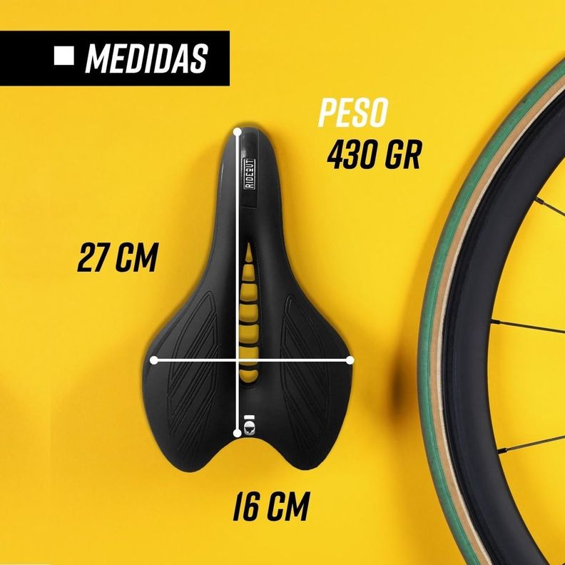Asiento Sillin Bicicleta Antiprostático Con Gel Flyrock Mtb-7