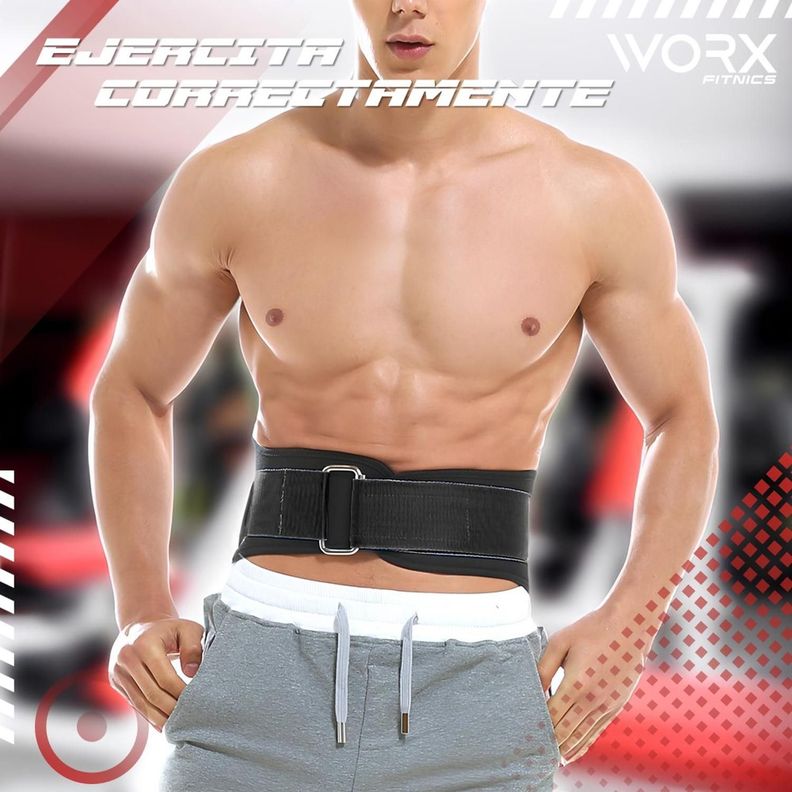 Cinturon Levantamiento Pesas Worx Gym Gimnasio Crossfit-5