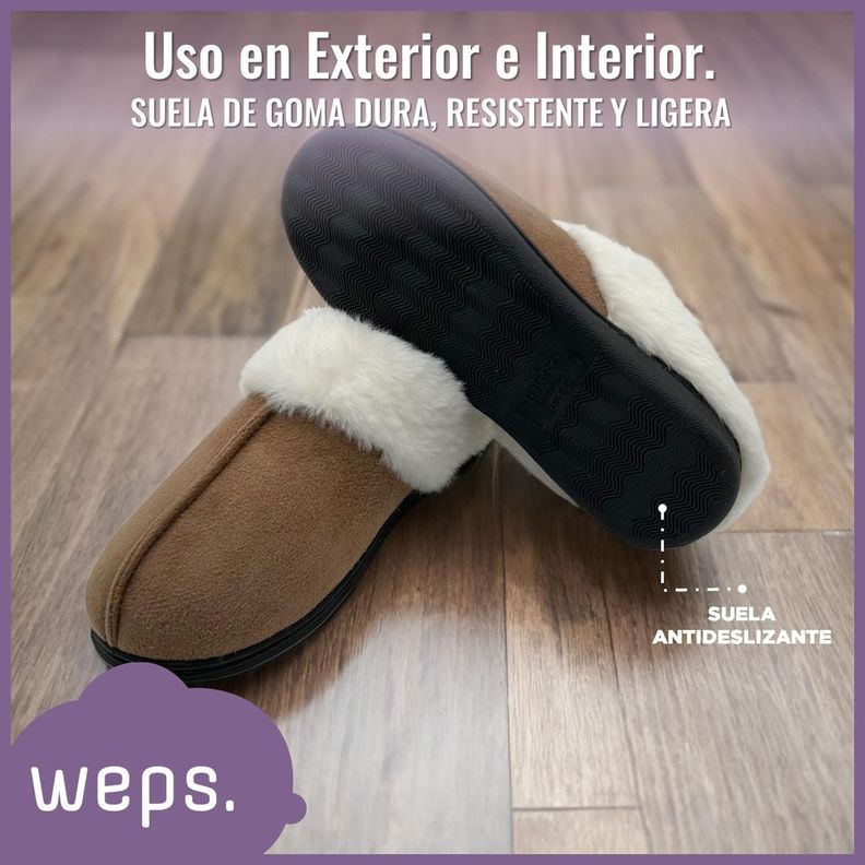 Pantuflas Mujer Weps Zapatillas Levantarse Antideslizantes-3