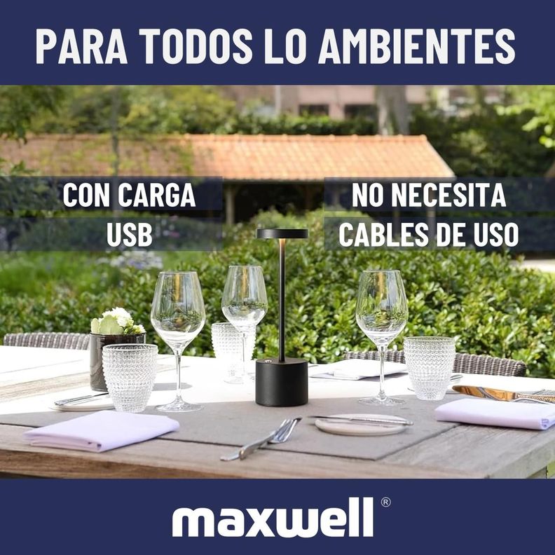 Lampara Led Velador Mesa Escritorio Maxwell Minimalista-1