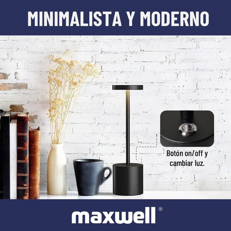 Lampara Led Velador Mesa Escritorio Maxwell Minimalista-2