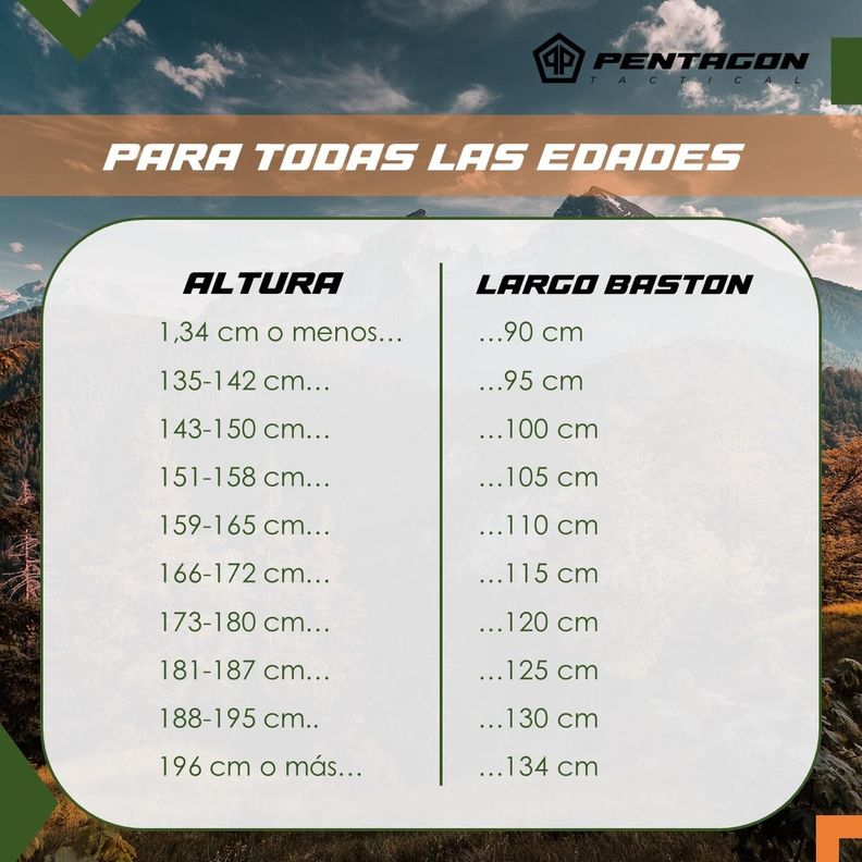 Bastones Trekking Ajustable Aluminio Pentagon Profesional x2-7