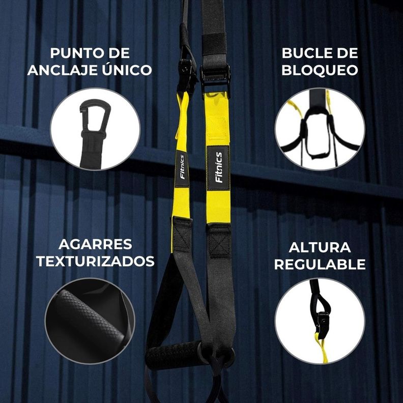 Banda Suspensión Tipo Trx Fitnics Set Completo Entrenamiento-1