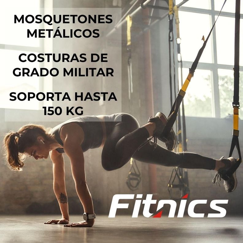 Banda Suspensión Tipo Trx Fitnics Set Completo Entrenamiento-3