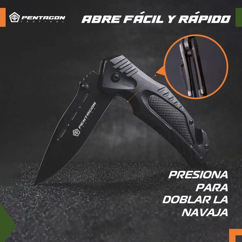 Cuchillo Tactico Navaja Pentagon Caza Supervivencia Camping Hannibal-2