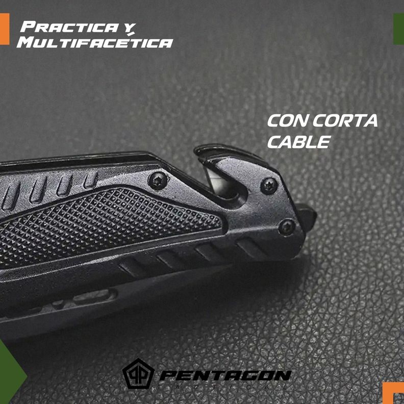 Cuchillo Tactico Navaja Pentagon Caza Supervivencia Camping Hannibal-3