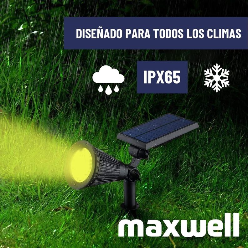 Foco Estaca Solar Jardin Led Maxwell Impermeable Luz RGB-3