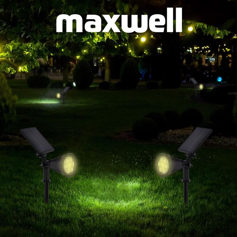 Foco Estaca Solar Jardin Led Maxwell Impermeable Luz RGB-8