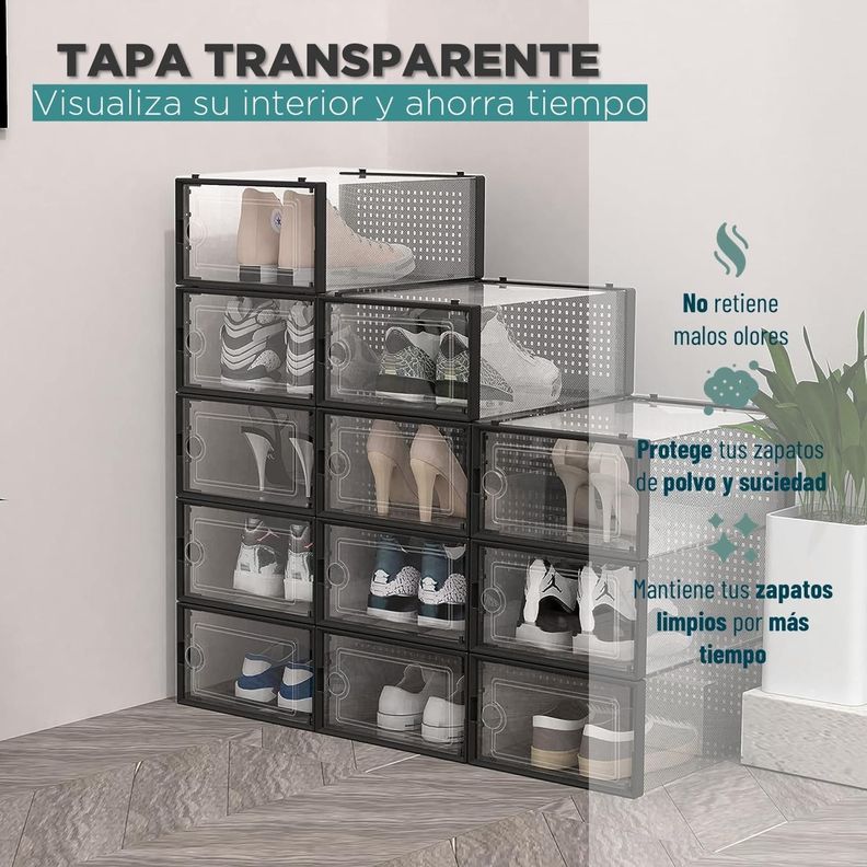 Caja Organizadora Zapatos Set X4 Banhaus Zapatero Apilable-4