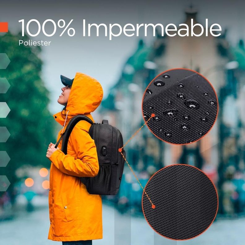 Mochila Notebook Hardley Impermeable Antirrobo Hombre Mujer-3