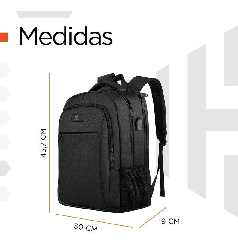 Mochila Notebook Hardley Impermeable Antirrobo Hombre Mujer-5