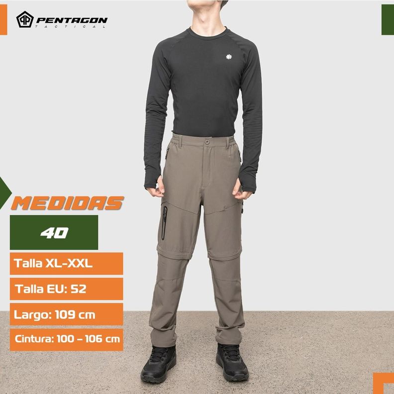 Pantalon de Trekking Outdoor Hombre Pentagon Desmontable-1