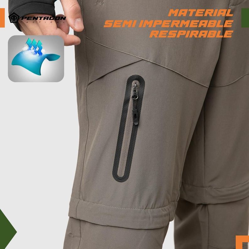 Pantalon de Trekking Outdoor Hombre Pentagon Desmontable-4