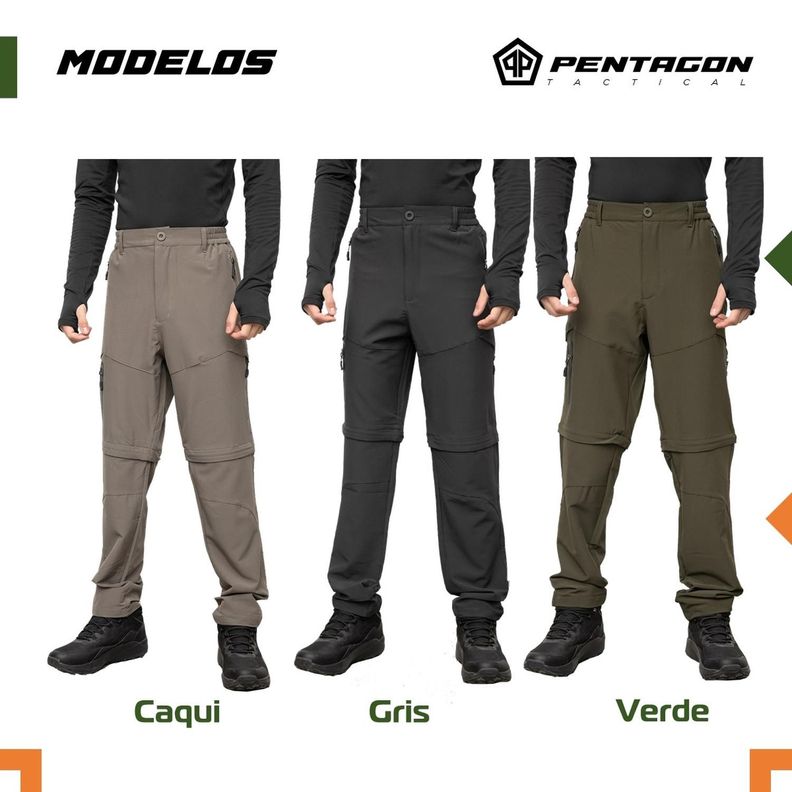 Pantalon de Trekking Outdoor Hombre Pentagon Desmontable-8