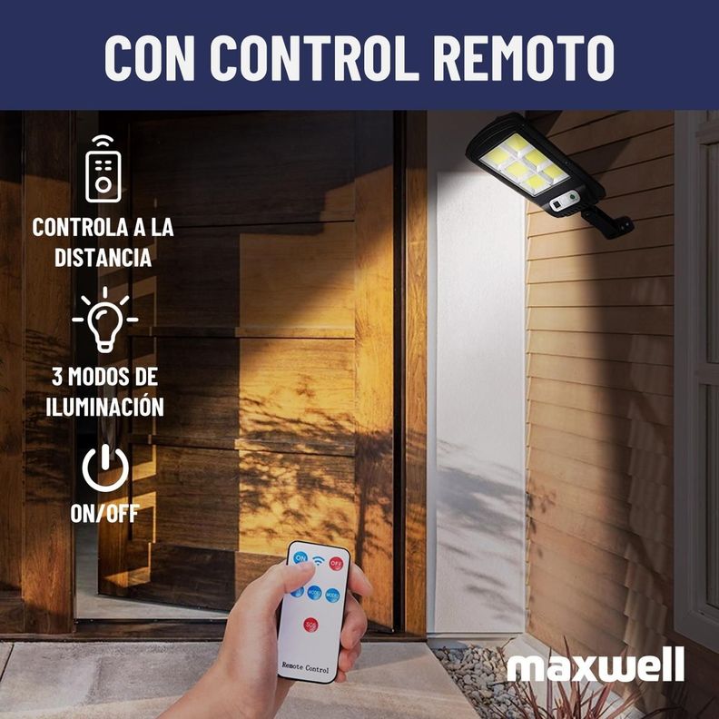 Foco Solar Maxwell Led Exterior Sensor Mov Set 2 Luz Fría-4