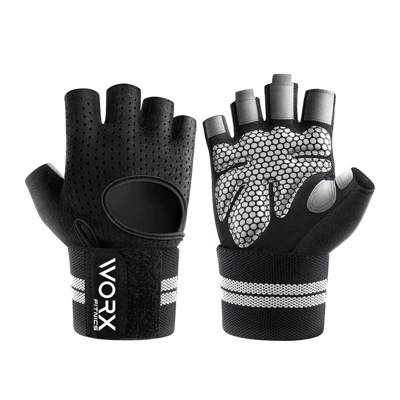 Guantes Entrenamiento Con Muñequera Worx Gimnasio Pesas Gym negro-0