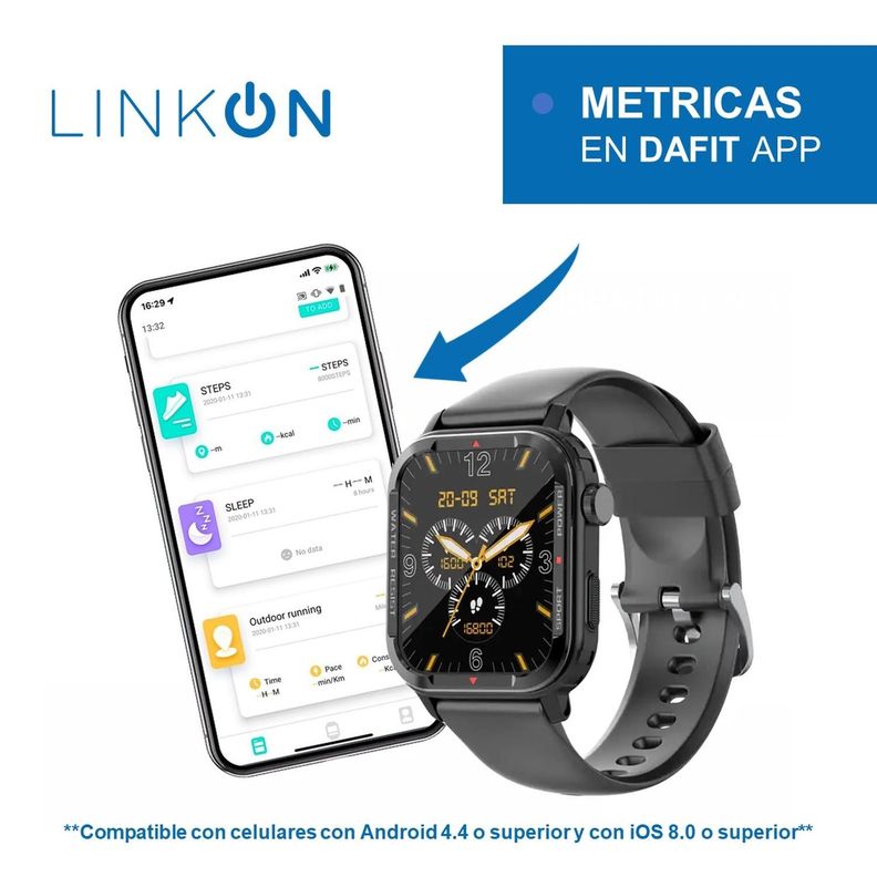 Reloj Inteligente Smartwatch Linkon Llamadas Bluetooth-6