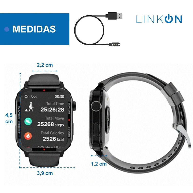 Reloj Inteligente Smartwatch Linkon Llamadas Bluetooth-7