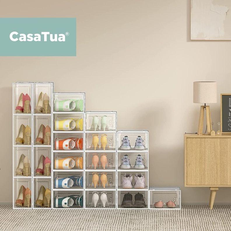 Caja Organizadora de Zapatos Set x4 CasaTua Apilables Firmes-7