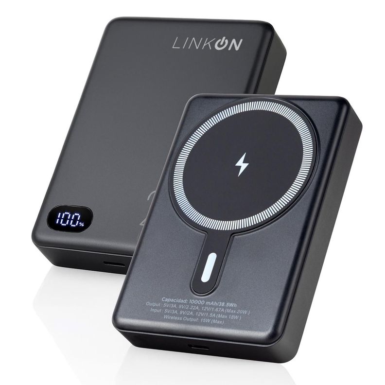Bateria Externa Cargador para Iphone Magsafe Linkon 10000mah Negro