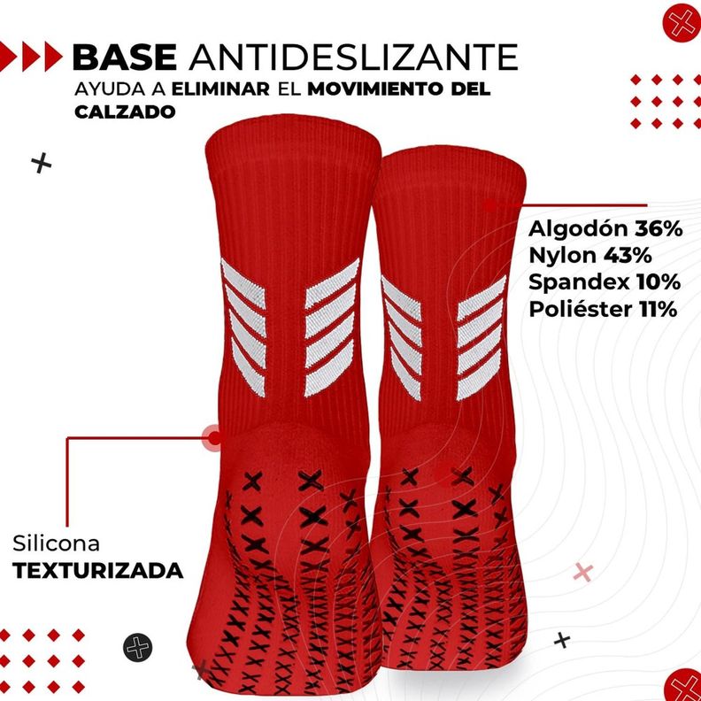 Medias Futbol Calcetas Antideslizantes + Pantorillera Fitnics-1